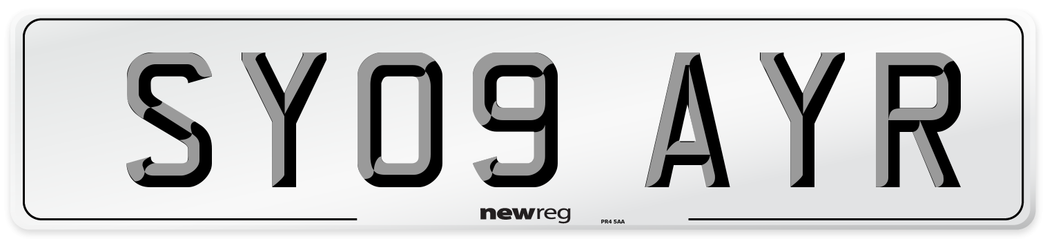 SY09 AYR Number Plate from New Reg